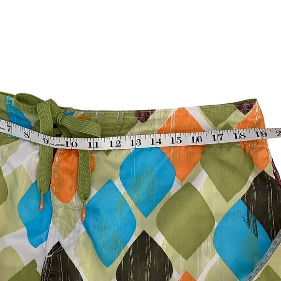 Quicksilver Men's Drawstring Surf Swim Boardshorts Green/Teal/Orange Pocket - 38 - Picture 10 of 12